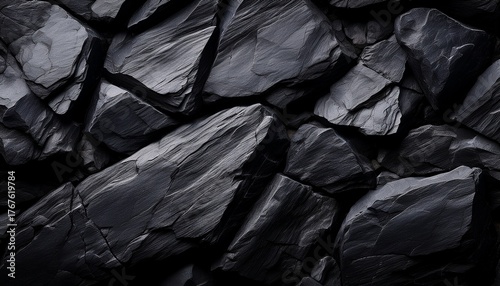 fond de texture de roche noire brute detaillee ai