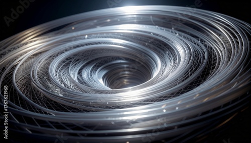 Swirling Silver Abstract A Mesmerizing Interwoven Pattern