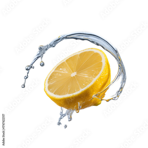 lemon and water splash