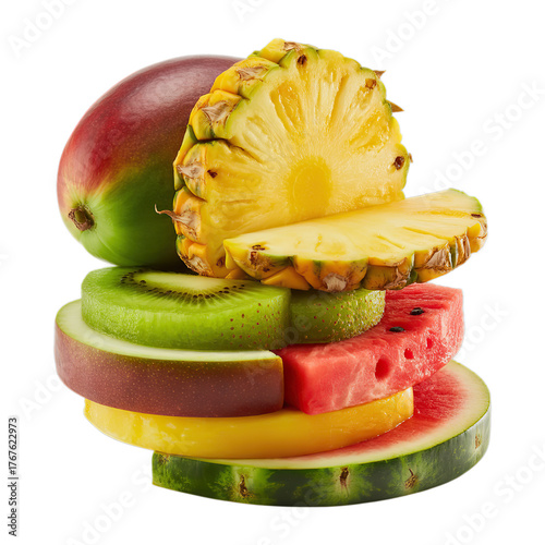 fruit on a white background