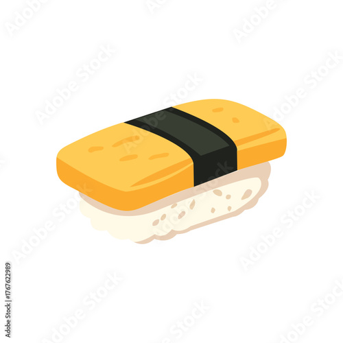 tamago sushi with egg as a delicious topping