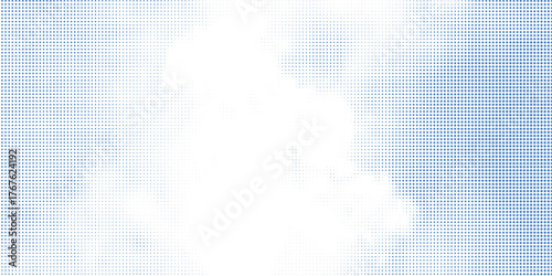 A bright white light shines through soft, ethereal clouds against a pale blue sky background.