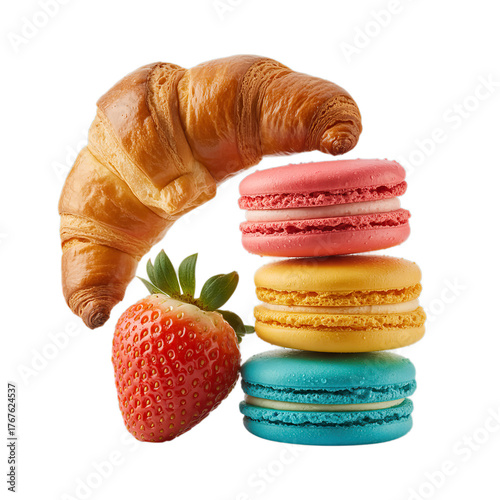 croissant isolated on white