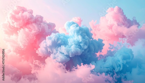 Ethereal cotton candy sky swirl