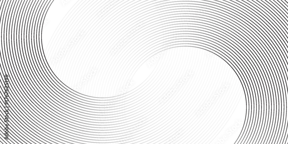 Fototapeta premium Abstract blue glowing geometric lines on dark blue background. Modern shiny blue circle lines pattern. Futuristic technology concept. Suit for cover, poster, banner, header, website.