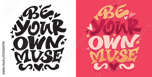 Cute hand drawn doodle lettering quote. Lettering for t-shirt design, mug print, bag print, clothes fashion. 100% hand drawn vector image.