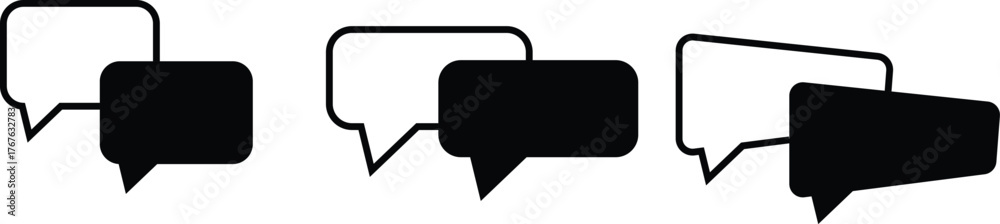 Fototapeta premium Speech bubble icon. communication network symbol. cartoon chatting box. message box. balloon word design 