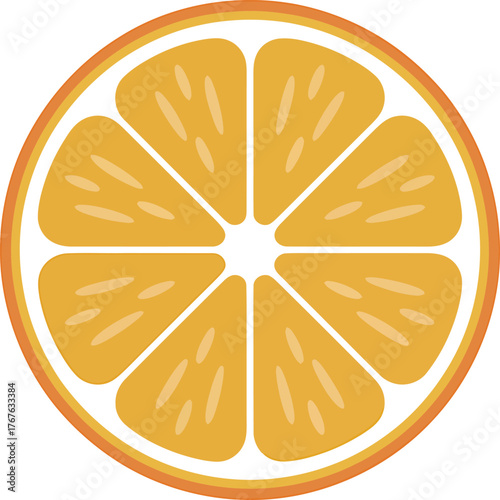Fruit Design Round Frame Sliced Citrus Icon Vector Element Delicious Healthy Nutrition Source