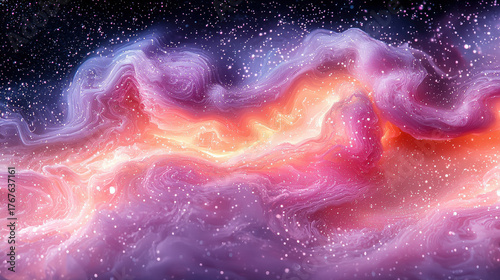 Celestial exploration of cosmic wonders outer space digital art nebula awe-inspiring surreal beauty