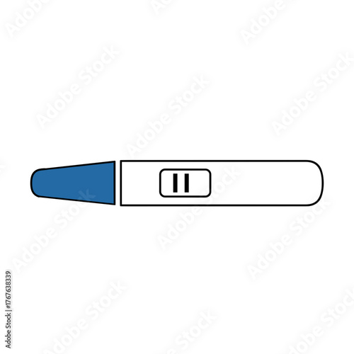Pregnancy test illustration on transparent background, home healthcare device, diagnostic tool, copy space