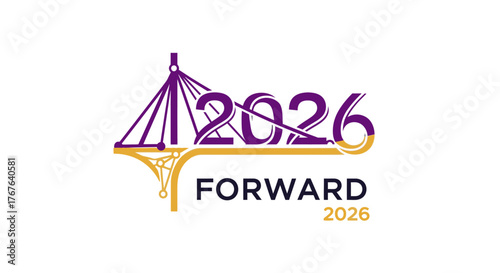 Forward 2026 Logo Featuring a Bridge Design.
