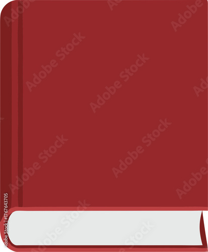 Simple Minimalist Maroon Hardcover Book Graphic Study Material for Learning