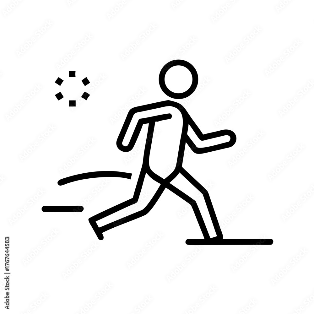 Fototapeta premium Person Running Outdoors in the Morning in a Park