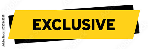 Exclusive Offer Badge Vector Graphic in Yellow and Black for Promotional Marketing Campaigns and Product Announcements