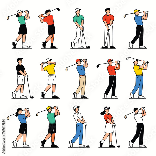 Pose of Golfer