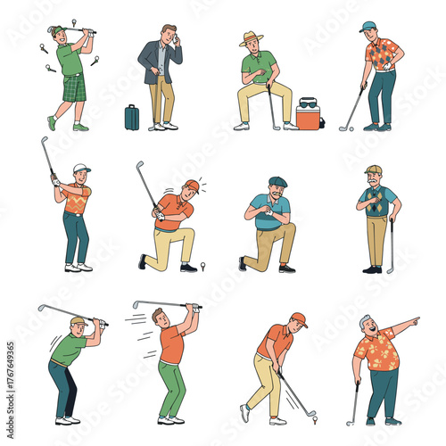 Pose of Golfer