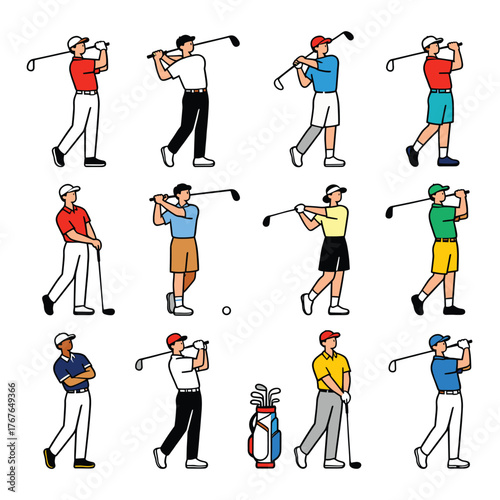Pose of Golfer