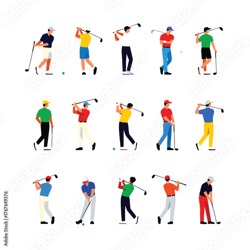 Pose of Golfer