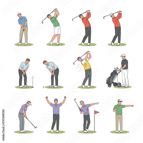 Pose of Golfer