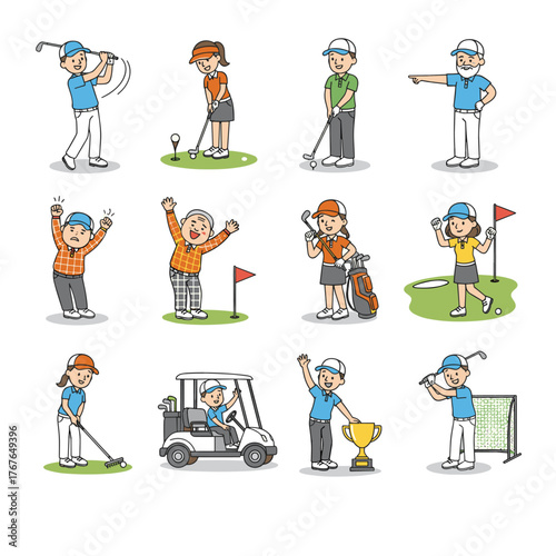 Pose of Golfer