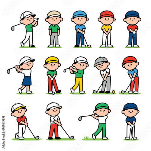 Pose of Golfer