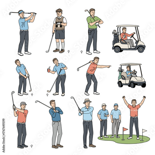 Pose of Golfer
