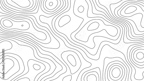 Abstract topographic lines. geographic grid map. topographic line contour map patterns background, Modern design with White background with topographic wavy pattern design. Vector illustration. 