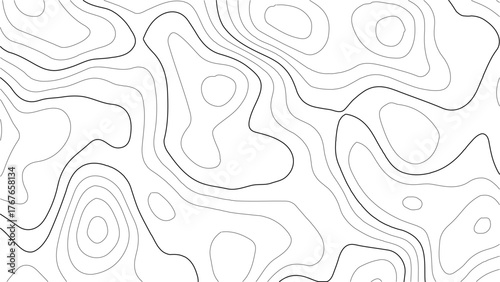 Abstract topographic lines. geographic grid map. topographic line contour map patterns background, Modern design with White background with topographic wavy pattern design. Vector illustration. 