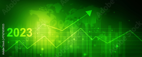 2d illustration Stock market online business concept. business Graph 
