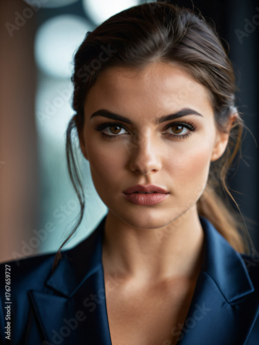 Professionelle Businessfrau: Porträt in elegantem Blazer