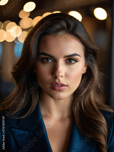 Professionelle Businessfrau: Porträt in elegantem Blazer