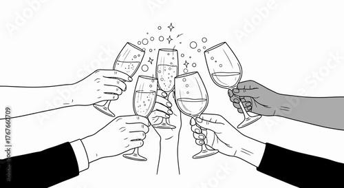 Cheers to Success Toasting Celebration