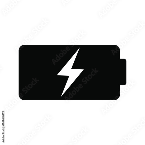 Battery Charging Icon energy power electricity technology symbol charge full low voltage supply accumulator cell device electronic fuel
