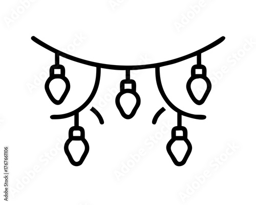 Christmas Lights Vector Illustration for Holiday Designs and Festive Decorations