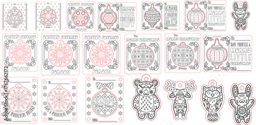 santa claus laser cutting vector 