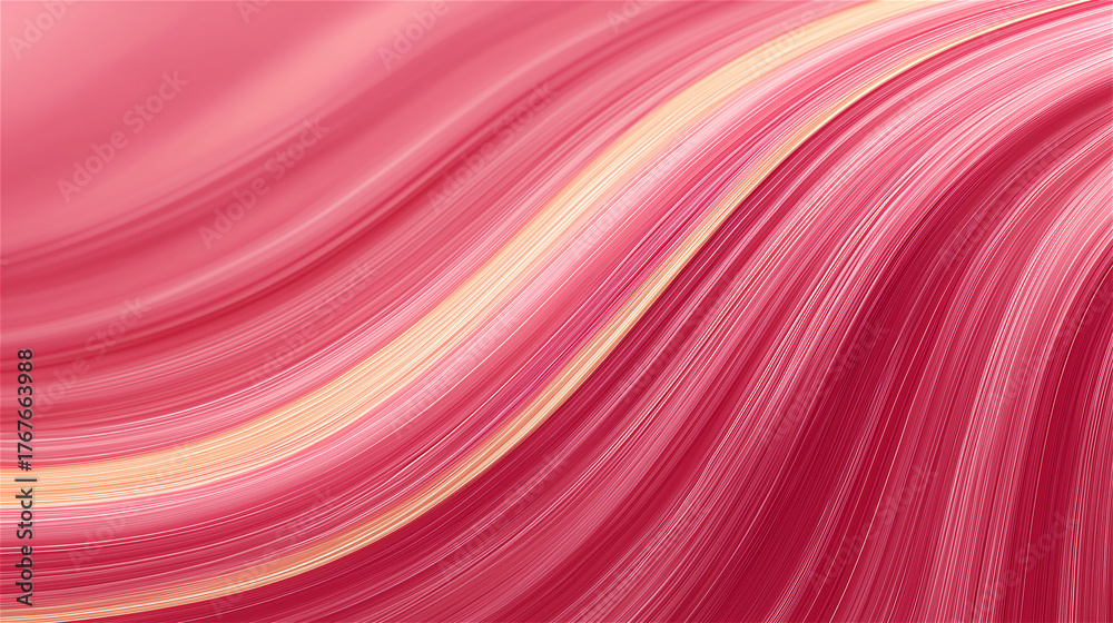 Fototapeta premium Abstract pink and yellow flowing waves background, symbolizing motion, energy and modern creative design.