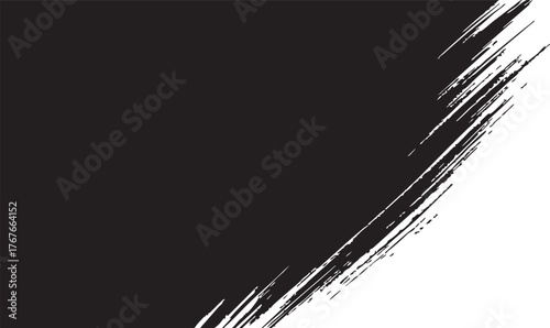 Bold dynamic black ink brush strokes create a striking abstract background perfect for modern design projects.