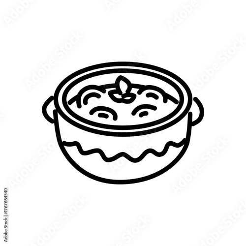 soup icon vector, line style icon