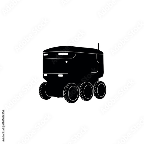 Autonomous delivery robot for urban logistics and transportation.