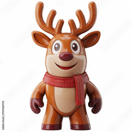 reindeer with christmas hat