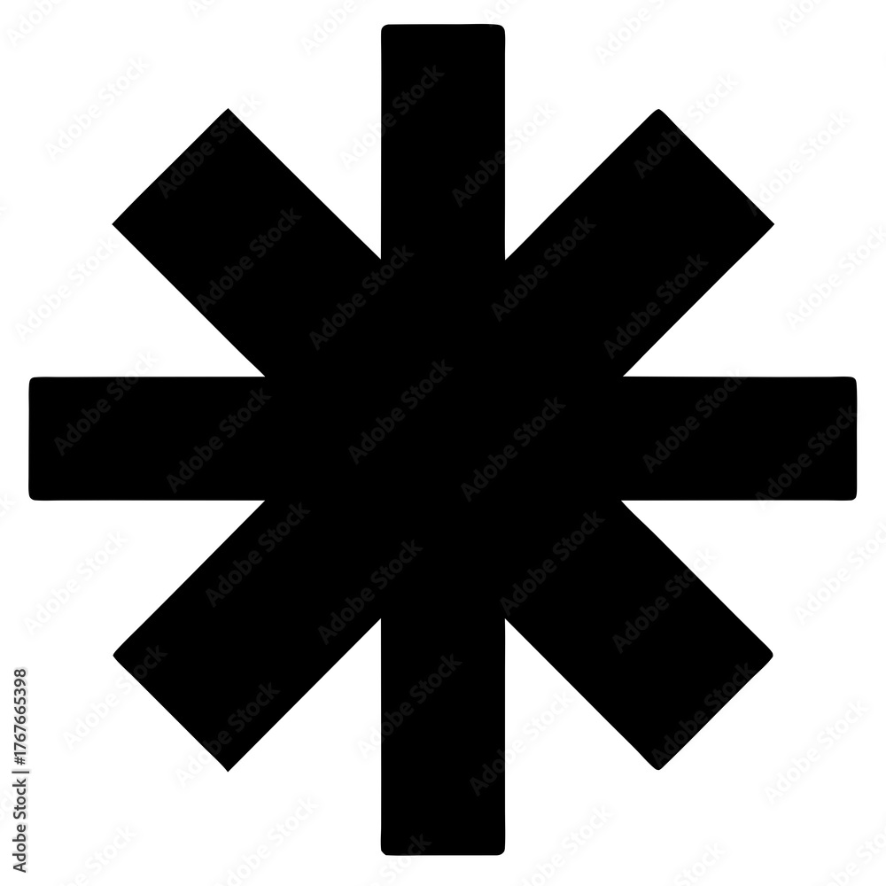 Fototapeta premium Cross mark vector clean black silhouette design white background
