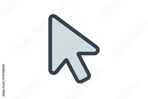 Basic arrow pointer used as a mouse cursor for digital interface selection