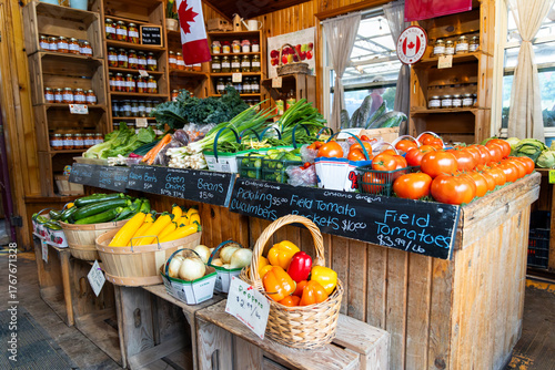 Fresh Ontario Produce Display at Farm Market