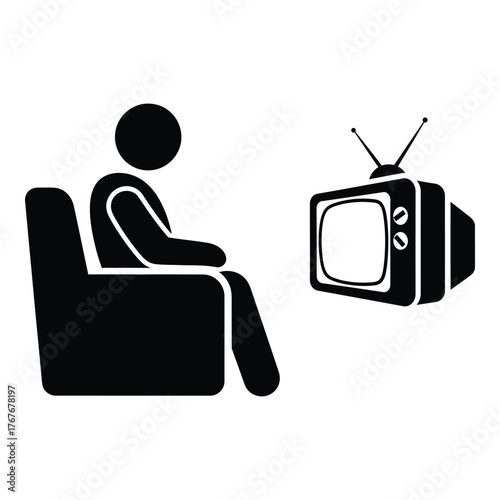 Person sitting watching television screen entertainment leisure activity lifestyle home relaxation