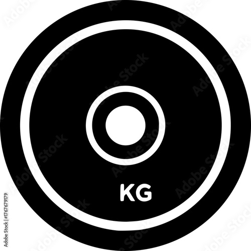 Weight Plate Icon – Heavy Training Equipment Outline