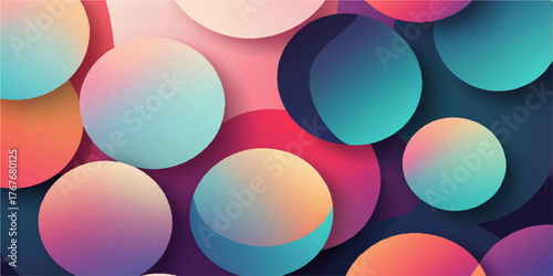 colorful Vibrant gradient circle composition blending warm and cool background in a modern abstract design 