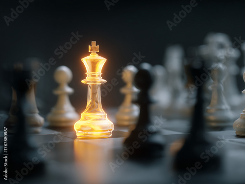chess pieces on the board