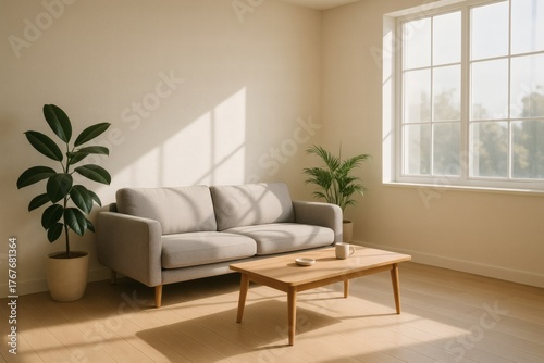 Minimalist Sunlit Living Room – Bright Modern Interior Design Inspiration for Calm and Stylish Home Spaces