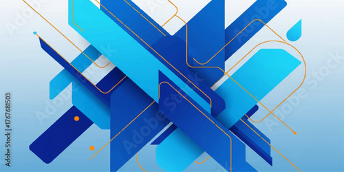 Abstract blue background with an isometric 3D render of a stack of books, perfect for a concept of a new home building architecture design