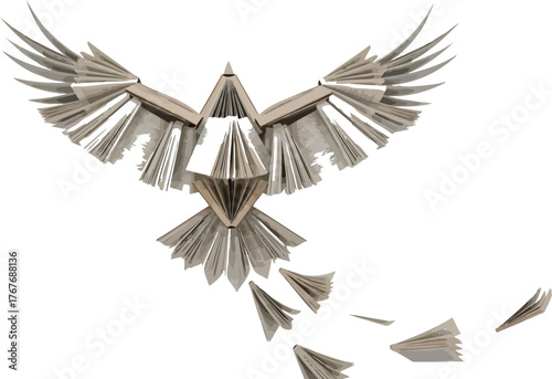 Book bird knowledge learning education literature wisdom flight freedom creative art